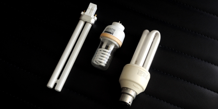 3 different compact fluorescent lamps